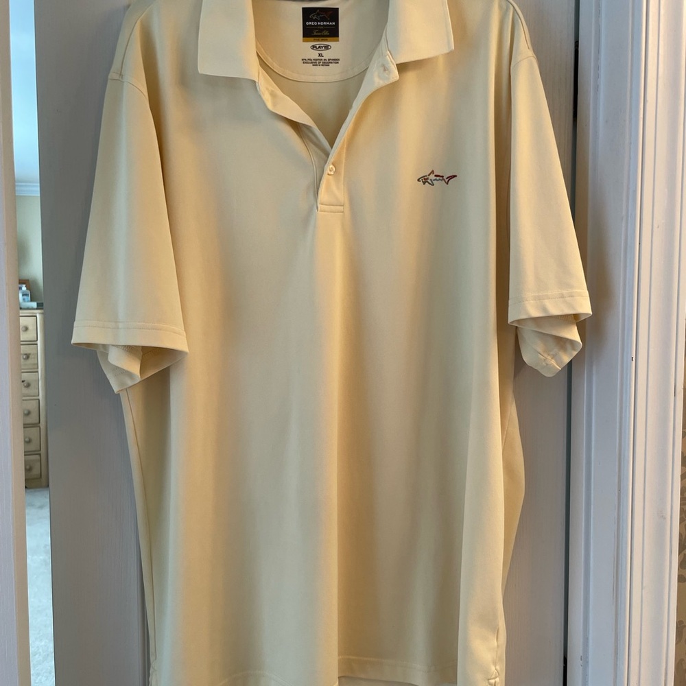 Greg Norman Tasso Elba Cream Polo Shirt